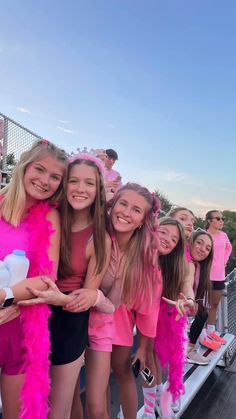 Barbie Football Theme, Pink Out Outfit Ideas, Pink Out Day Spirit Week, Pink Out Outfits Spirit Week Football, Pink Out Spirit Week, Pink Out Theme, Pink Out Ideas, Pink Out Outfits, Pink Out Football Game Outfits