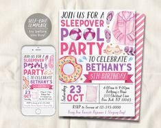 a pink and white birthday party with an iphone