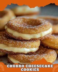 Everything Grandma | Homemade Churro Cheesecake Cookies | Facebook Homemade Churro, Vanilla Powder, Halloween Treats Easy, Heather Brown, Cookies Ingredients, Living Food, Granulated Sugar