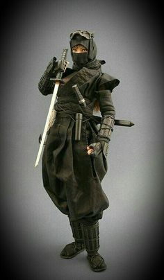 Samurai Inspired Fashion, Shinobi Clothes, Ninja Cowboy, Ninja Poses, Ninja Pose, Ninja Photo, Ninja Clothing, Ninja Fashion, Tech Ninja