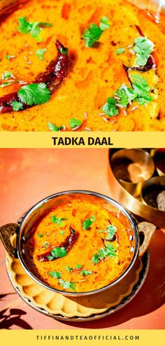 Tadka daal in kadhai dish Food Basics, Favorite Soups, Easy Weekday Meals, Eid Food, Favorite Dinner, Savory Food, Moong Dal, Holiday Dessert Recipes