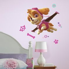 Add a real PAW Patrol adventure to any kids' room with these PAW Patrol Girl Pups wall decals by RoomMates! Removable and repositionable, peel and stick each wall sticker countless times with our high quality peel and stick backing. Fast, fun and affordable, purchase yours today! Paw Patrol Party Supplies, Room Mates, Paw Patrol Skye, Paw Patrol Girl, Skye Paw, Pink Paws, Paw Patrol Birthday Party, Paw Patrol Party, Kids Party Supplies