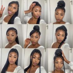 Braid Hairstyles Updo Black Women, Updo Hairstyles With Braids For Black Women, Box Braids Hairstyles For Black Women Protective Styles, Braids Formal Hairstyles Black, Low Ponytail Box Braids, Updos For Box Braids Black Women, Knotless Braid Hairstyles Ideas, Braid Up Styles, Updo Hairstyles With Knotless Braids