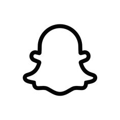 a black and white photo of a snapchack icon on a white background,