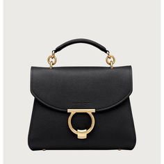 Gancini Top Handle Formal Top Handle Bag With Horsebit Detail, Elegant Business Shoulder Bag With Horsebit Detail, Modern Evening Bag With Horsebit Detail, Modern Evening Bags With Horsebit Detail, Black Top Handle Bag With Horsebit Detail, Luxury Evening Bag With Horsebit Detail, Black Evening Bag With Horsebit Detail, Chic Evening Bag With Horsebit Detail, Evening Black Bag With Horsebit Detail