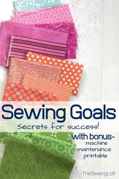 the cover of sewing goals secrets for success