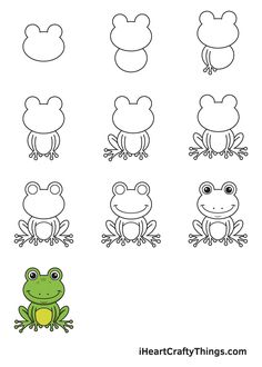 frog and froggy worksheet for kids to learn how to draw the frog