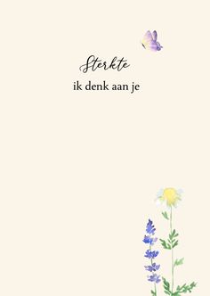 an illustration of flowers and butterflies with the words sterete, it's denk