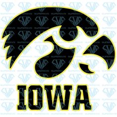 the word iowa with an eagle on it