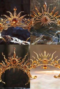 Fantasy Hair Jewelry, Sun Jewelry Aesthetic, Sunburst Tiara, Sun Tiara, Dragon Headpiece, Circlet Crown, Sun Crown, Headpiece Jewelry, Golden Crown