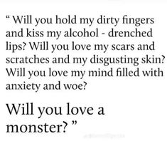 an image of a text that reads will you love a monster? and the caption says, will you love a monster?