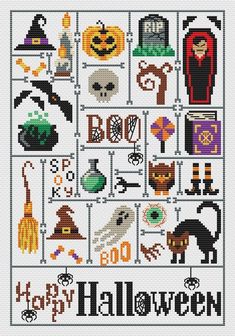 a cross stitch pattern for halloween