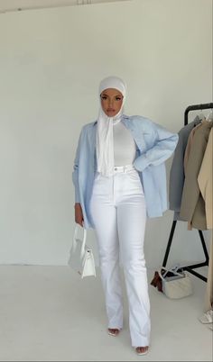 Outfit Voile, Summer Hijabi, Hijabi Summer Outfits, Fashion Hijab Style, Muslim Outfit, Dress Muslimah, Hijab Fashion Summer, Chique Outfit