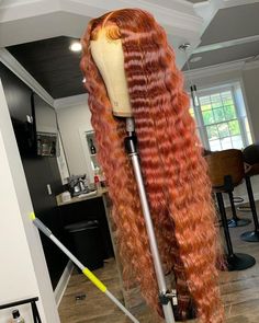 Hair Color Orange, Human Virgin Hair, Lace Hair, Deep Wave, Hair Waves, Aesthetic Hair