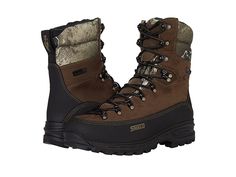 Rocky Mountain Stalker 10 RT Camo Waterproof 800 GMS - Men's Shoes : Brown : The Rocky Mountain Stalker 10 RT Camo Waterproof 800 GMS boot has the long-lasting durability and underfoot support you need to keep you warm and comfortable on even the coldest days! Style number: RKS0530 (Brown). Rocky® Waterproof construction keeps out the wet elements while providing a drier, more comfortable foot environment. Waterproof, full-grain leather with 900 denier Cordura nylon upper. Soft toe with traditio Shock Resistant Gore-tex Combat Boots For Outdoor, Gore-tex Shock Resistant Combat Boots For Outdoor, Rugged Shock Resistant Outdoor Boots, Shock Resistant Rugged Outdoor Boots, Shock Resistant Brown Boots For Outdoor Activities, Shock Resistant Brown Boots For Outdoor, Impact Resistant Gore-tex Winter Boots, Winter Hiking Boots With Shock Resistance, Brown Insulated Boots For Camping