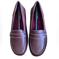 Iuy Penny Loafers For Women Classic Leather Shoes Comfort Casual Slip On Walking Shoes Dressy Work Flats Shoes Women's 8. Casual Burgundy Loafers For Fall, Casual Burgundy Loafers With Flat Heel, Casual Burgundy Flat Heel Loafers, Burgundy Casual Flat Loafers, Casual Burgundy Flat Loafers, Penny Loafers For Women, Work Flats Shoes, Work Flats, Flats Shoes