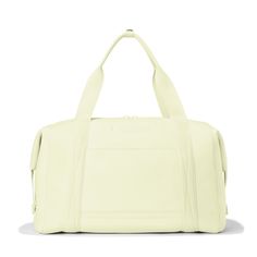 Meet your sunny sidekick, the Landon Carryall in tropical Piña. This pale yellow duffle bag radiates summertime vibes you can carry all year round. Pack this bright carryall bag with your weekend essentials or tote it to the gym for your next sweat sesh. Not quite pastel and not quite neon, this yellow weekender bag is the ultimate splash of summer. White Travel Bag With Zipper Closure, Everyday Beige Duffle Bag With Zipper, Everyday Beige Duffle Bag With Zipper Closure, White Duffle Bag For Overnight Trips With Zipper, White Duffle Bag For Overnight Trips With Zipper Closure, Modern Luggage With Zipper Closure For Weekend Trips, White Travel Duffle Bag With Zipper Closure, Functional Duffle Bag With Luggage Sleeve, Beige Duffle Bag For Weekend Trips