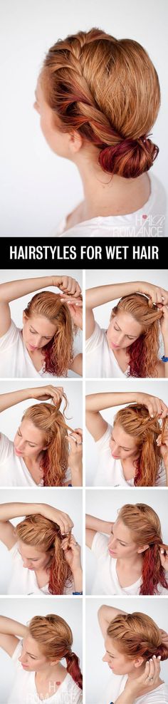 Hairstyles For Wet Hair, 5 Minute Hairstyles, Hair Romance, Summer Balayage, Ombré Hair, Hair Tutorials Easy, Quick Hairstyles, Balayage Highlights, Different Hairstyles