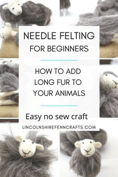 needle felting for beginners how to add long fur to your animals easy no sew craft