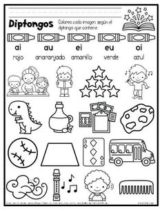 spanish language worksheet with pictures and words for children to learn in the classroom