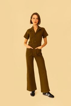 When you want to look good with minimal effort. The Logan Jumpsuit has short-sleeves and a button closure with the perfect wide leg fit. Throw her on when a Thursday feels like a Monday and you don't know what to wear. Cotton Short Sleeve Jumpsuits And Rompers With Button Closure, Relaxed Fit Jumpsuits And Rompers With Short Sleeves, Fitted Jumpsuits And Rompers With Pockets And Short Sleeves, Relaxed Fit Solid Jumpsuits And Rompers With Short Sleeves, Relaxed Fit Short Sleeve Jumpsuits And Rompers, Solid Color Short Sleeve Relaxed Fit Jumpsuits And Rompers, Chic Short Sleeve Workwear Pantsuit, Chic Short Sleeve Pantsuit For Work, Casual Short Sleeve Jumpsuits And Rompers For Work