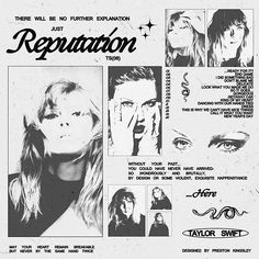 an advertisement for taylor swift's new album, reputation