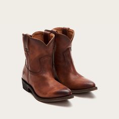 Billy Short Boots | FRYE Since 1863 Rugged Ankle Moto Boots For Rodeo, Western Leather Chelsea Boots With Heel Pull Tab, Rugged Ankle Moto Boots For Western-themed Events, Western Moto Boots For Fall, The Frye Company, Rugged Leather, Shoe Wishlist, Summer Handbags, Frye Shoes