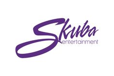 the logo for skia entertainment, which has been designed to look like it is in purple