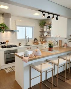 a kitchen filled with lots of counter top space