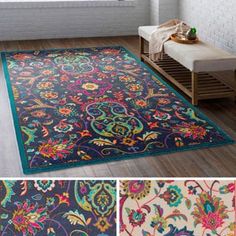 multicolored rugs in various colors and sizes