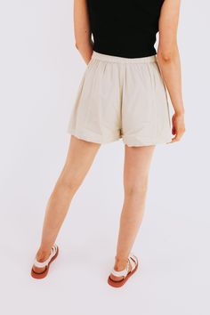 Unleash those legs in FREE PEOPLE's Get Free Poplin Pull On Shorts! With an elastic waist, these shorts are perfect for a comfortable and playful summer look. Say goodbye to restrictive waistbands and hello to effortless style! Details Elastic waist Sizing Approximate measurements: SIZE LENGTH/INSEAM WAIST XSmall 14/13" 27" Small 15/14"﻿ 30"﻿ Medium 15.5/15"﻿ 32"﻿ Large 16/15.5"﻿ 33"﻿ XLarge 17/16" 34" Fabric has stretch in the waistbandModel is 5’10 wearing small Material 62% Cotton 32% Viscose Relaxed Fit Bottoms With Built-in Shorts For Summer, Trendy Summer Bottoms With Elastic Waistband, Comfortable Shorts With Elastic Waistband For Summer, Comfortable Summer Bottoms Short Length, Comfortable Relaxed Fit Summer Bottoms, Relaxed Fit Bottoms For Summer Day Out, Comfortable Summer Shorts, Summer Shorts With Elastic Waistband For Day Out, Trendy Summer Shorts With Elastic Waistband