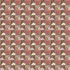 an abstract pattern with many different colors and shapes on the surface, including brown, pink,