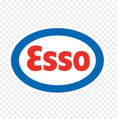 an esso logo on a transparent background