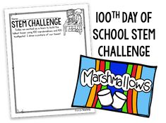 Fun 100th Day Of School Activities, 100th Day Of School Schoolwide, 100 Días De Clases, 100th Day Of School Crafts, 100s Day, 100 Day Of School Project, February Classroom, 100 Day Celebration, Stem Challenge