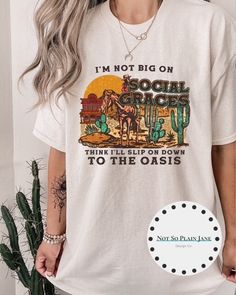 Ready to Press DTF Transfer - I'm Not Big On Social Graces - Garth Brooks - Retro Cowboy - Country -  DTF - Screen Print - Custom Transfers Social Graces, Friends In Low Places, Dark Fabric, Garth Brooks, Ink Transfer, Dtf Transfers, Fabric Bag, White Ink, Dark Colors