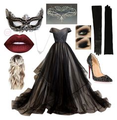 Masquerade Party by narniachild on Polyvore featuring Christian Louboutin, Lauren Ralph Lauren and Bloomingdales Fashion Definition, Masquerade Prom, Fashion 40s, Masquerade Theme