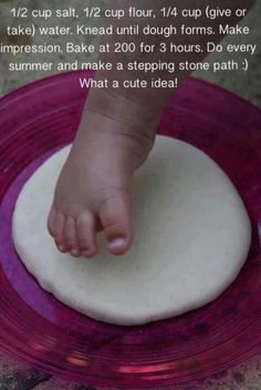 a facebook page with a baby's foot on top of a round cake pan