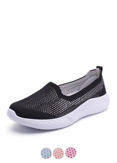 Crafted with breathable mesh and a rubber outsole, these USS Shoes Rania Women's Slip-On Black Shoes offer both comfort and style. With a latex insole and slip-on closure, they provide the perfect fit for your daily activities. Trust in our quality and take your normal size. • Insole Material: Latex• Feature: Breathable• Upper Material: Mesh (Air Mesh)• Outsole Material: Rubber• Closure Type: Slip-On• Fit: Fits true to size, take your normal size• Heel Height: 1.18 in• Platform Height: 0 / 1.18 Comfortable Black Breathable Slip-on Sneakers, Comfortable Mesh Slip-on Walking Shoes, Black Slip-on Sneakers With Textured Sole For Summer, Comfortable Mesh Slip-on Sneakers With Rubber Sole, Black Breathable Running Shoes For Summer, Sporty Black Slip-on Sneakers For Summer, Comfortable Mesh Walking Shoes With Rubber Sole, Comfortable Mesh Walking Shoes With Textured Sole, Slip-on Mesh Walking Shoes For Light Sports