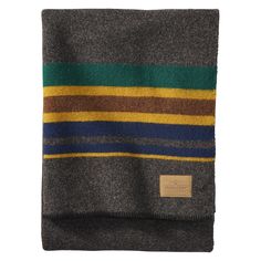 Pendleton Yakima Camp Oxford Wool Blanket, Queen Camp Blanket, Pendleton Blanket, Queen Blanket, Pendleton Woolen Mills, Grey Throw, Twin Blanket, Striped Blankets, Striped Throw, Camping Blanket