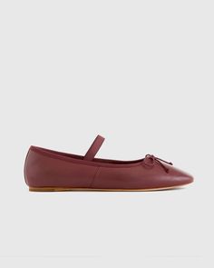 Italian Leather Mary-Jane Ballet Flat