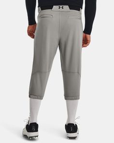 Lightweight, durable, performance fabric built for gameday comfort|Material wicks sweat & dries really fast|Wider waistband with belt loops, working fly & interior silicone print to help keep your jersey in place​|Open back pockets Moisture-wicking Athleisure Bottoms For Golf, Sports Season Go-dry Bottoms, Sportswear Bottoms With Pockets For Sports Events, Functional Moisture-wicking Bottoms For Golf, Functional Breathable Bottoms For Sports Events, Breathable Functional Bottoms For Sports, Breathable Functional Bottoms For Sports Events, Gray Sports Pants With Comfort Waistband, Functional Bottoms For Sports Events