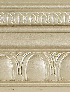 an image of a white wall with decorative molding on it's sides and the words champagne paint