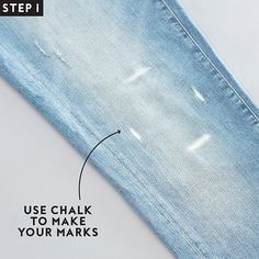 Step 1 How Do You Distress Jeans, Diy Ripped Jeans Easy, How To Make Ripped Jeans Diy Videos, How To Make Rugged Jeans At Home, Sew Ripped Jeans