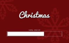 the word christmas is displayed on a red background