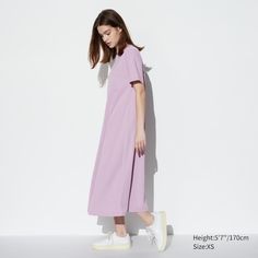 AIRism Cotton Short Sleeve T-Shirt Dress | UNIQLO US Styling Ideas, Cute Skirts, Cotton Shorts, Uniqlo, T Shirt Dress, Dress Skirt, Shirt Dress, Fabric, Women Shopping