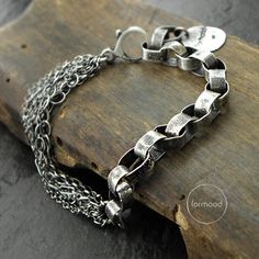 image 0 Handcrafted Silver Jewelry, Silver Jewellery Online, Bracelet Love, Fine Silver Jewelry, Garnet Bracelet, Metal Bracelet, Silver Chain Bracelet, Silver Jewelry Handmade, Bracelet Argent