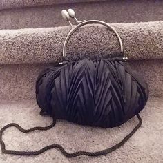 Never Used Gorgeous La Regale Pleated Black Satin Clutch Bag. This Clutch Has A Breaded Shoulder Strap For Versatility And Would Dress Up Any Outfit. Black Evening Bag With Adjustable Strap For Party, Womens Stretch Jeans, Clutch Purse Black, Pearl Clutch, Sequin Clutch, Satin Clutch, Envelope Clutch Bag, Beaded Evening Bags, Black Clutch