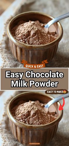 Nesquick Powder Recipes, Homemade Nesquik Powder, Diy Chocolate Milk Powder, Homemade Chocolate Milk Powder, Chocolate Milk Powder Recipe, Dry Milk Chocolate, How To Make Chocolate Milk, Homemade Chocolate Milk, Chocolate Milk Recipe