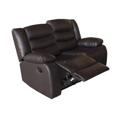 the reclining loveseat has two seats in it