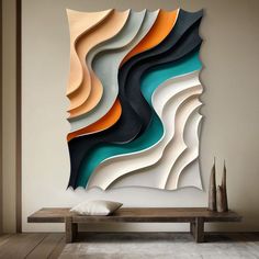 Plaster Canvas, Sophisticated Living Room, Wall Art Beige, Geometric Sculpture, Wooden Wall Hangings, Decor Home Living Room, Color Tone, Abstract Wall, Texture Art